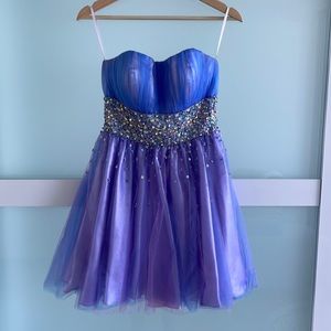 Jovani Strapless Beaded Princess Dress Size 4